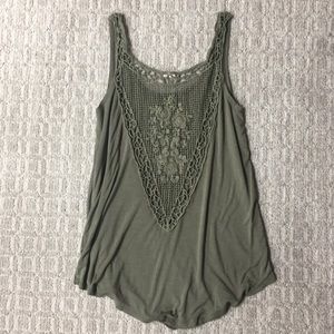 Garage Lace Back Tank Top